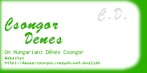 csongor denes business card
